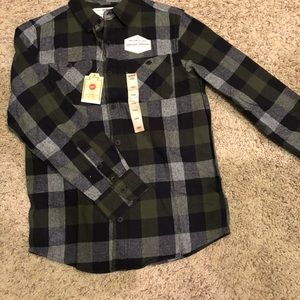 Boys long sleeve button up flannel